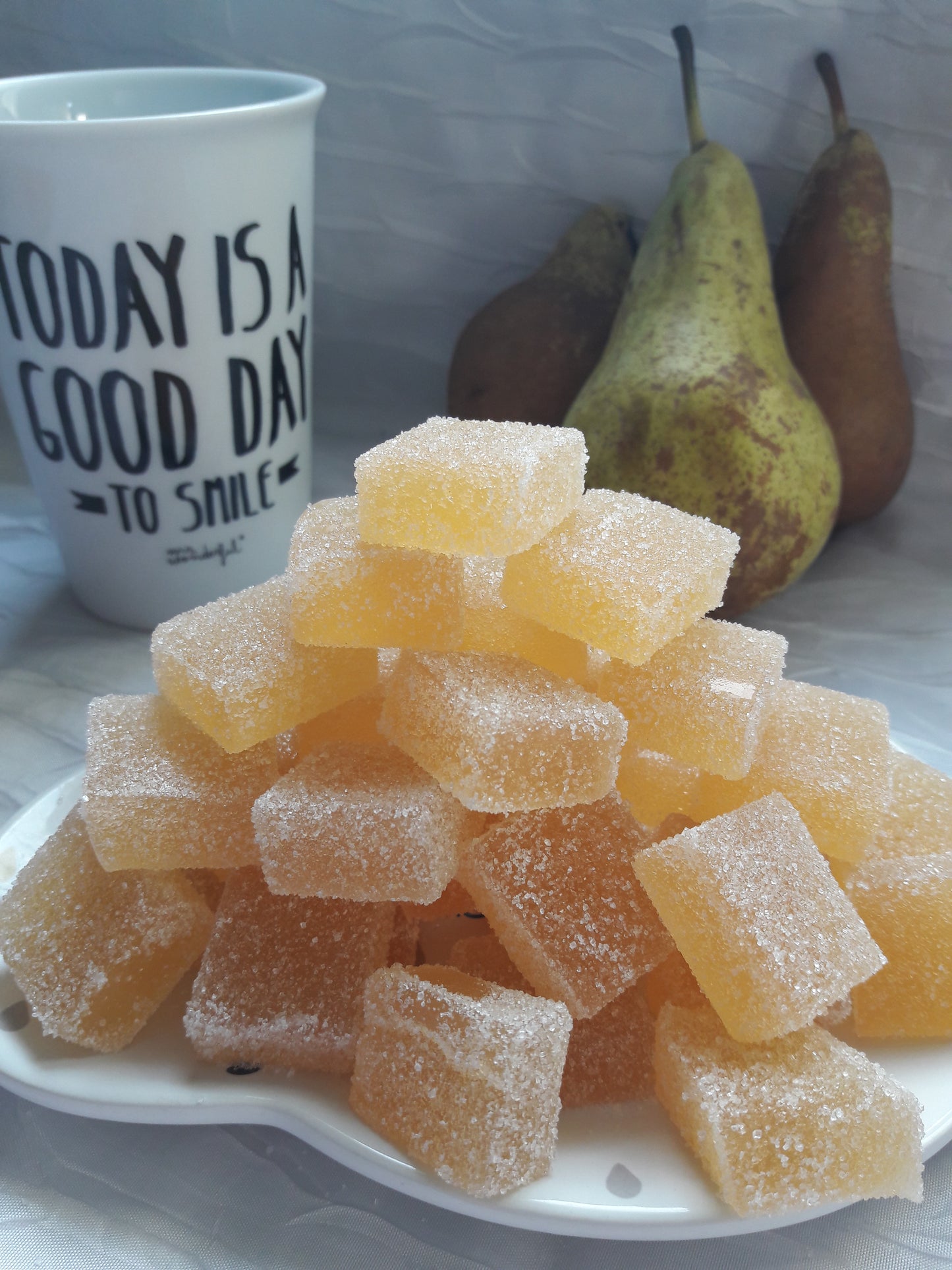 Pâte de fruit artisanale à la poire fraîche 62% de fruit sans colorant