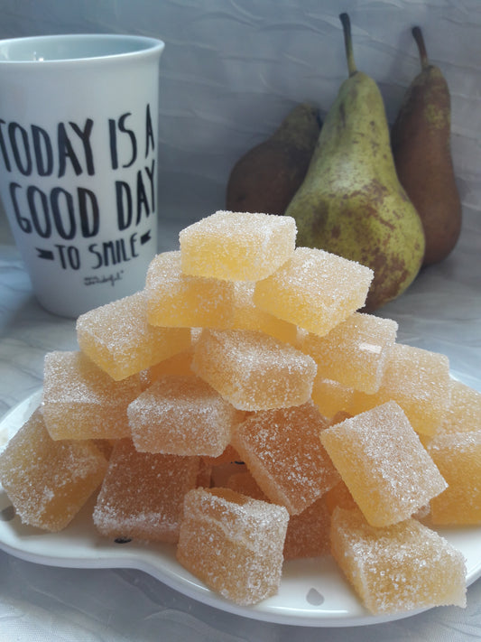 Pâte de fruit artisanale à la poire fraîche 62% de fruit sans colorant
